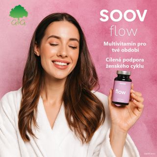 NEW: SOOV - Flow - Multivitamin pro tvé období 60 kapslí Menstruační cyklus může přinášet výzvy – únava, hormony, změny...