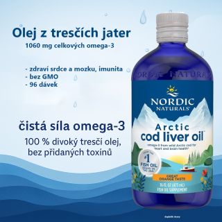 🌊 Nordic Naturals Arctic Cod Liver Oil – pomerančová příchuť 🍊 Dopřej svému tělu čistou sílu oceánu! Tento prémiový rybí...